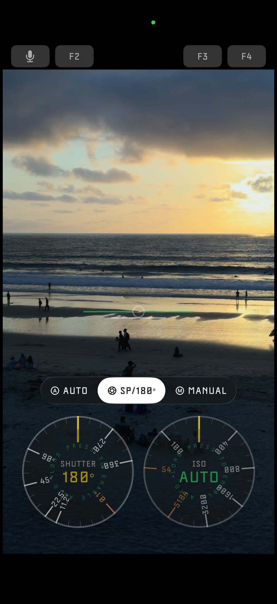 Shutter priority controls in Spencer's Camera.